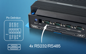 มินิพีซีอุตสาหกรรมไร้พัดลมรุ่นที่ 11 I3 I5 I7 แลนคู่ 4*COM รองรับจอแสดงผลสามจอ <span class=keywords><strong>Win1</strong></span> IoT Linux ระบบอัตโนมัติอุตสาหกรรม คอมพิวติ้งแบบ Edge - Product Image 4