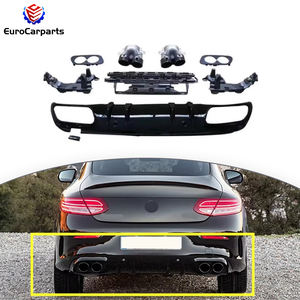 Difusor y puntas de silenciador para C200, C260, <span class=keywords><strong>C300</strong></span>, <span class=keywords><strong>coupe</strong></span> y sedán, tubos de escape traseros, Clase C, w205, C43, <span class=keywords><strong>2019</strong></span> - Product Image 1