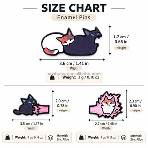Broche en alliage de zinc émaillée au four, style coréen Kawaii, noir et blanc, motif dessin animé rose éclatant, mignonne, pour décoration de sac Ita et sac à dos, vente en gros - Product Image 3