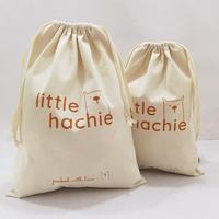Sac à cordon en toile de coton personnalisé avec logo imprimé en sérigraphie, mignon, adorable, réutilisable, pour cadeaux, école, rangement, protection contre la poussière