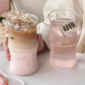 <span class=keywords><strong>Taza</strong></span> de café creativa de alta calidad de 400ml de vidrio de borosilicato alto, vasos de bebida en forma de bambú, tazas de té - Product Image 5