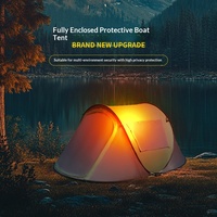 Tente bateau pop-up personnalisée, sans assemblage, imperméable, anti-moustiques, protection solaire, grand espace pour le camping en plein air
