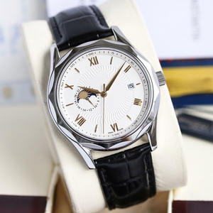 Reloj Mecánico Automático de Fase Lunar de Lujo de Alta Calidad, Personalizado OEM, Venta al Por Mayor, Colección Unisex de Negocios con Hora Mundial - Product Image 1