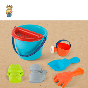 Ensemble de 7 seaux de plage pour enfants avec tamis, couvercle, arrosoir, pelle et râteau – Jouets d'été pour l'extérieur - Product Image 5