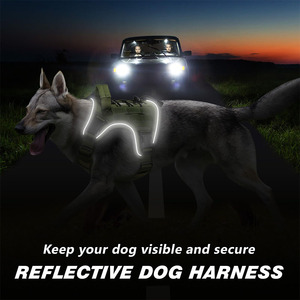 Diskon besar rompi latihan hewan peliharaan nilon dapat disesuaikan Harness dapat disesuaikan Multi warna Harness taktis anjing besar gesper logam tugas berat - Product Image 4