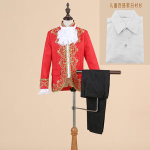 Costume de prince victorien 2022, costume de blazer pour enfant, Halloween, cravate <span class=keywords><strong>jabot</strong></span>, tenue de cosplay, uniforme, veste en dentelle, manteau pour garçons, enfant - Product Image 4