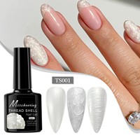 Vernis à ongles semi-permanent couleur perle, extension d'ongle semi-permanente
