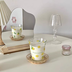 Vaso <span class=keywords><strong>de</strong></span> Vidrio Floral Vintage Francés, Hermoso Vaso <span class=keywords><strong>de</strong></span> Vidrio <span class=keywords><strong>de</strong></span> Gran Capacidad con Diseño <span class=keywords><strong>de</strong></span> Limón - Product Image 4