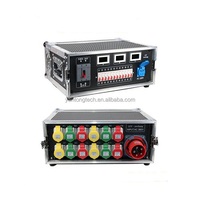 Boîtier de distribution industriel 12 voies CEE pour salles d'entraînement scéniques, IP65, 220V, 16A, protection MCB RCD, portable, pour extérieur