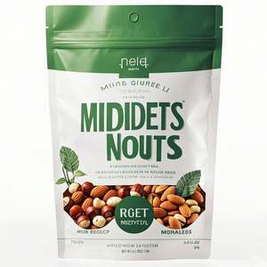 Sac à collation à fermeture éclair réutilisable personnalisé Trail Mix en vrac noix arachides noix de cajou Fruits pour aliments pour animaux de compagnie emballage de poche debout - Product Image 1