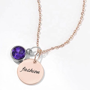 joyería personalizada S925 plata de ley personalizado en forma de moneda inicial nombre collares piedras collar de encanto - Product Image 4