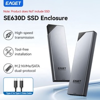 Boîtier SSD EAGET SE630N en aluminium M.2 NVMe PCIe, type C, jusqu'à 8 To, 10 Gbps, boîtier de disque dur, boîtier de disque dur