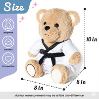 Yuhungtoys détachable Taekwondo uniforme ours 6 ceintures de karaté de couleur alternative 1-10th Gup couette en peluche jouet