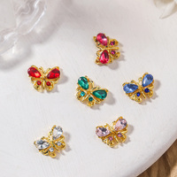 Nouveaux charms pour ongles en forme de papillon colorés, alliage de qualité supérieure, accessoires 3D pour nail art DIY, fournitures en gros