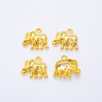 Breloque éléphant à tronc torsadé orné en alliage de zinc pour embellissement de scrapbook sur le thème du safari