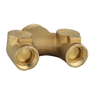 Raccords d'hydrant avec clapet 4 pouces rainurés x 2 1/2 pouces x 2 1/2 pouces Str. Corps de cloche à bascule en laiton - Product Image 5