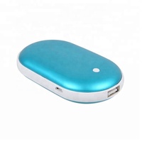 Portable rechargeable 5200 mah usb chauffe-mains et charge chauffe banque de puissance 5000mah 5200 mah téléphone portable chargeant le trésor