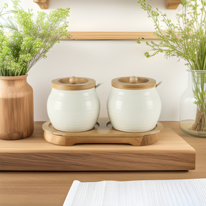 Juego de tarros de cerámica japonesa para condimentos, creativos, para el hogar, tarro para manteca, tarro para sal, tarro para chile - Product Image 2