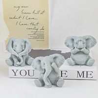 Moule à bougie en résine animale éléphant moule en silicone 3D DIY pour décoration de la maison moule à bougie parfumée vente en gros