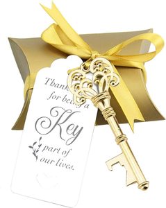 10 Sets de Abridores de Botellas con Llave Vintage, Recuerdo de Boda, Cajas de Regalo con Etiqueta de Agradecimiento, Tarjeta de Invitación y Cinta de Satén para Invitados - Product Image 1
