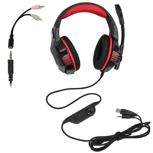 Noise Cancelling RGB Gaming Headset Over Ear Comfort for PS4 Xbox One PC Headphone