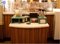 Comptoir de bar à café personnalisé, mobilier commercial, comptoir de décoration de bar pour l'aménagement complet des intérieurs de café et de conception de magasins tout-en-un