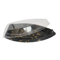 87102 Gouden Blad Wegwerp Bakjes voor Brood en Sushi, Blisterverpakking, Bootvormig, Afhaalverpakking voor Fruit en Desserts