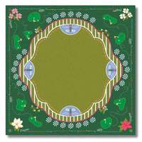 Ensemble de Mahjong Américain en Acrylique à 4 Couches, Thème Golf Gravé Vert et Blanc, pour le Divertissement Familial - Vente en Gros