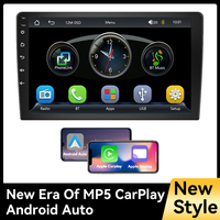 Lecteur multimédia automobile Android 9 pouces 10 pouces MP5 2 Din avec Carplay sans fil, Auto BT, Mirror Link, GPS, radio HD