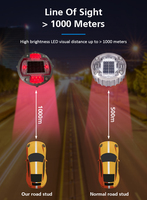 CadSolar CS-SR-828 Balise solaire routière ronde 150mm 6-12 LED 74 Ton IP68 avec panneau de charge rapide pour itinéraire de camion