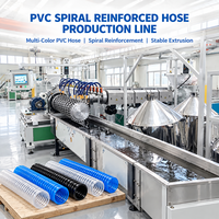 Machine de formage de tuyaux en spirale en PVC contrôlée par PLC, pour la production de tuyaux en spirale en PVC et de flexibles renforcés en PVC, ligne d'extrusion de tuyaux en spirale en PVC