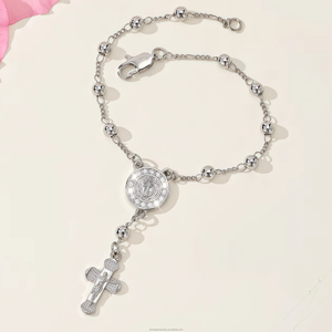 Pulseras Religiosas Geométricas <span class=keywords><strong>de</strong></span> Latón con la Virgen <span class=keywords><strong>de</strong></span> Guadalupe, Zirconia, <span class=keywords><strong>Rosario</strong></span> Cristiano <span class=keywords><strong>de</strong></span> Jesús, Cruz, Chapado en <span class=keywords><strong>Oro</strong></span> <span class=keywords><strong>de</strong></span> <span class=keywords><strong>14K</strong></span>, Regalo <span class=keywords><strong>para</strong></span> <span class=keywords><strong>Mujer</strong></span> - Product Image 3