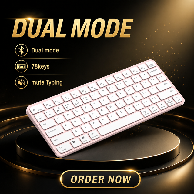 OEM Teclado Tastatur Clavier Tastiera Ergonomic Bluetooth Wireless Keyboard Dual Mode Rechargeable Business Desktop Keyboard