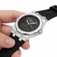 Pour ceux qui s'en fiche, je suis déjà en retard - Montre à quartz personnalisée DIY de 45 mm, étanche, analogique, avec bracelet en silicone pour hommes