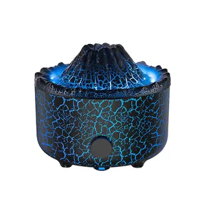 Christmas gift Clean air virtual volcanic aroma diffuser jellyfish spray flame atmosphere Light Aromatherapy machine Humidifier