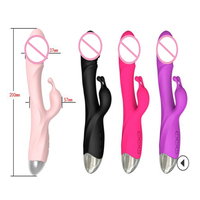 Großhandel USB-Aufladbarer 10-Gang Rabbit Vibrator Sexspielzeug Masturbation G-Punkt Klitoris Stimulator Wasserdicht für Frauen