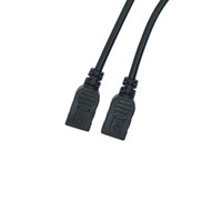 Kabel Data USB Mikro Perempuan Ke Perempuan 5Pin PVC Hitam Pabrikan Tiongkok