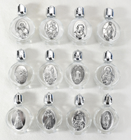 Bouteille d'eau bénite en verre personnalisée de 15ml motifs religieux avec Marie Mère de Dieu et Jésus couronne bouchon d'étanchéité