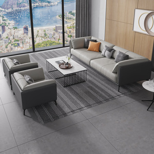 Sofá de Oficina de Cuero PU con Esponja de Alta Densidad, Resistente, para Recepción y Sala de Reuniones - Product Image 3