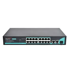 Wanglink OEM/ODM PoE commutateur 16 port Réseau 48V 16 port POE Commutateur pour Hikviision Dahua IP Caméras