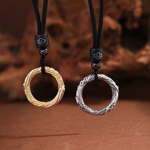 Colgante <span class=keywords><strong>de</strong></span> Plata BOCAI S925 para Hombre y Mujer, Diseño <span class=keywords><strong>de</strong></span> Nezha, Círculo <span class=keywords><strong>de</strong></span> Ling Qian Kun, Estilo Retro Simple, Joyería Fina - Product Image 4