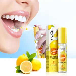 SADOER Lemon peach mint Freshener to remove bad Breath Oral Spray for Men and Women Long-lasting portable oral Spray