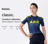 AEC.CYCLIST Maillot de cyclisme d'été à manches courtes pour femme, séchage rapide, léger, pour vélo de route et VTT