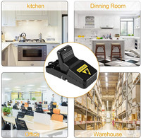 Trampas para ratones de plástico reutilizables, trampa rápida de alta sensibilidad para ratas, atrapador de ratones seguro y eficaz para interiores, exteriores, hogar y jardín