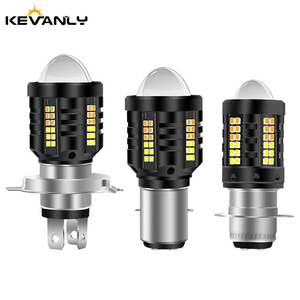 Faro LED Bicolore Bianco e Giallo da 12V a 32V per Moto, Luce Abbagliante e Anabbagliante <span class=keywords><strong>H4</strong></span> P15D BA20D, Faro Fendinebbia per Moto - Product Image 2