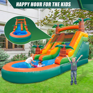 21x9x12FT Kommerzielle PVC-Kinder-Party-Aufblasrutsche für den Außenbereich, aufblasbare Wasserrutsche mit Pool für den Garten - Product Image 5