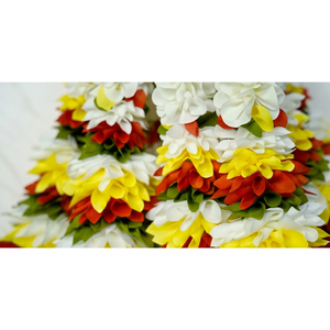 Guirnalda de Flores Artificiales Blancas, Amarillas y Rojas, Decorativa, Colgante, para Bodas, Festivales, Templos, Decoración Floral para el Hogar - Product Image 4