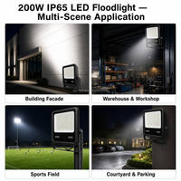 Projecteurs LED extérieurs IP65 200 Watts avec angle de faisceau de 90° et garantie de 3 ans
