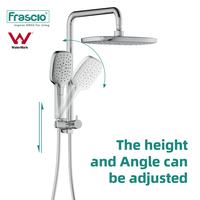 Frascio cartouche en céramique 304 acier inoxydable mitigeur chaud et froid mural salle de bain ensemble de douche système robinets de bain et de douche