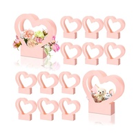 Vente en gros de paniers de fleurs sac en papier kraft pour la Saint-Valentin emballage de roses cadeau romantique boîte à fleurs en forme de coeur